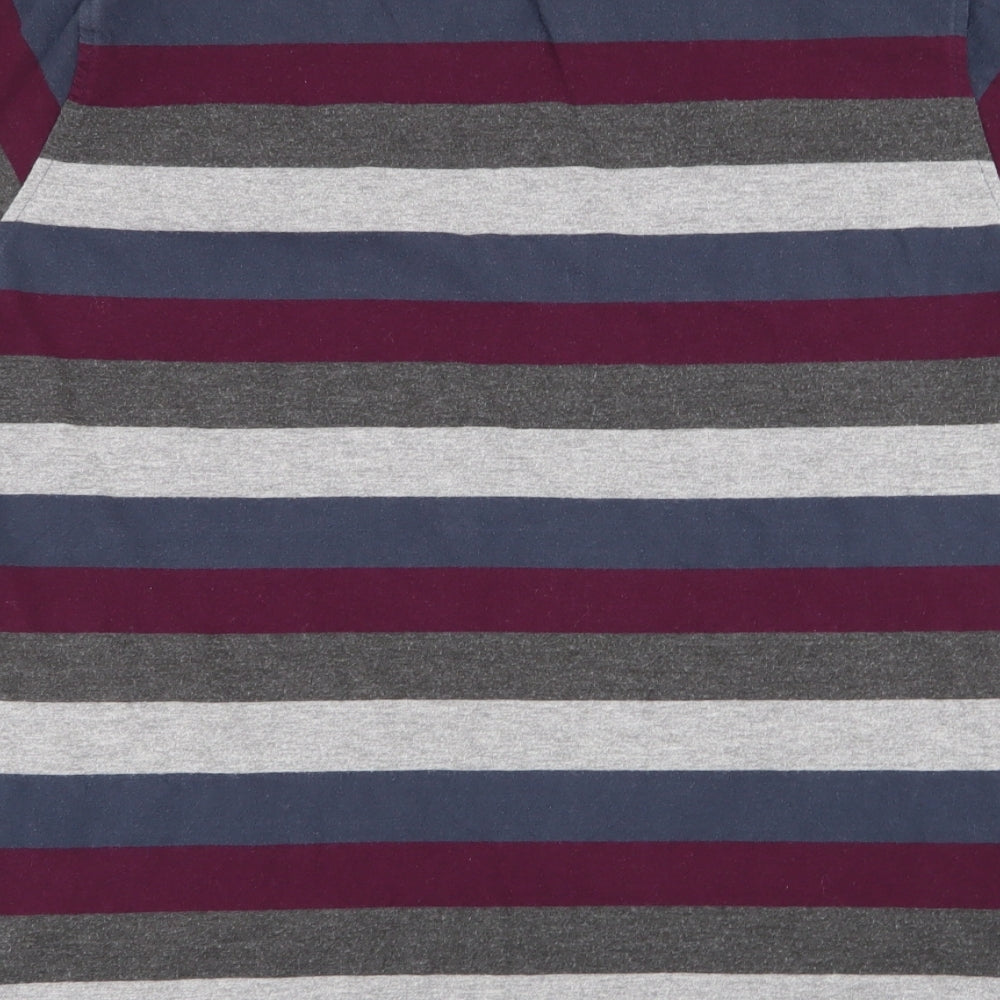 Asda George Mens Multicoloured Striped   T-Shirt Size M