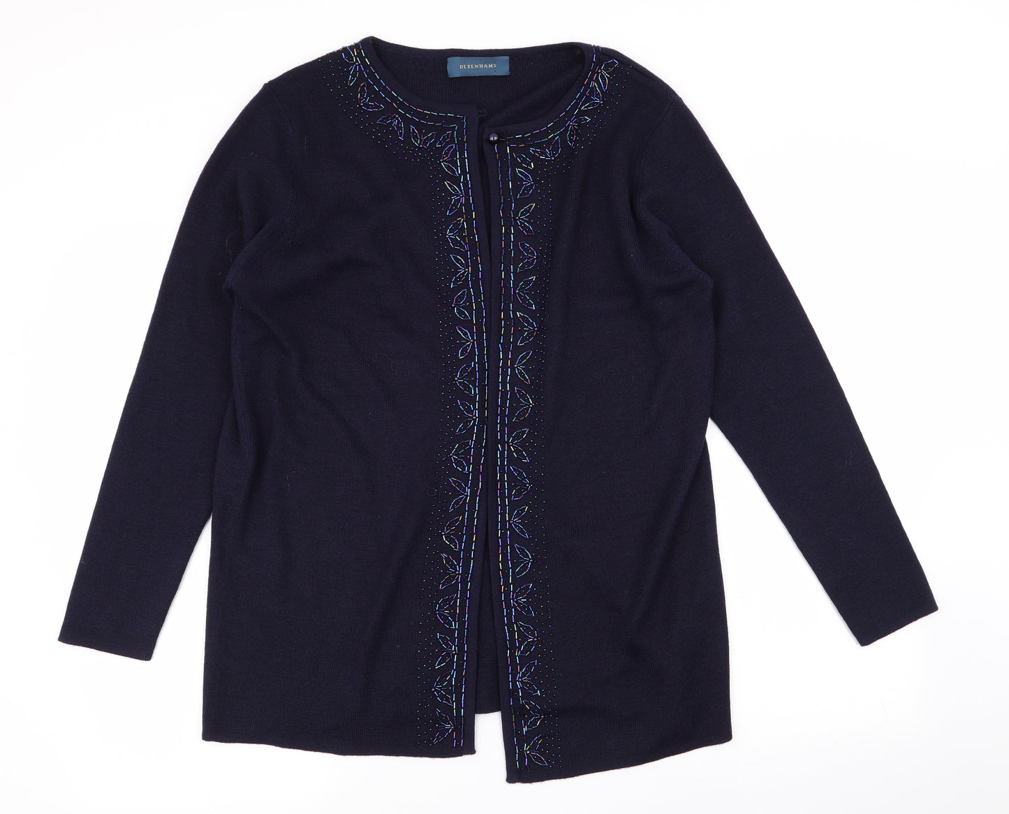 Debenhams Womens Blue   Cardigan Jumper Size 16