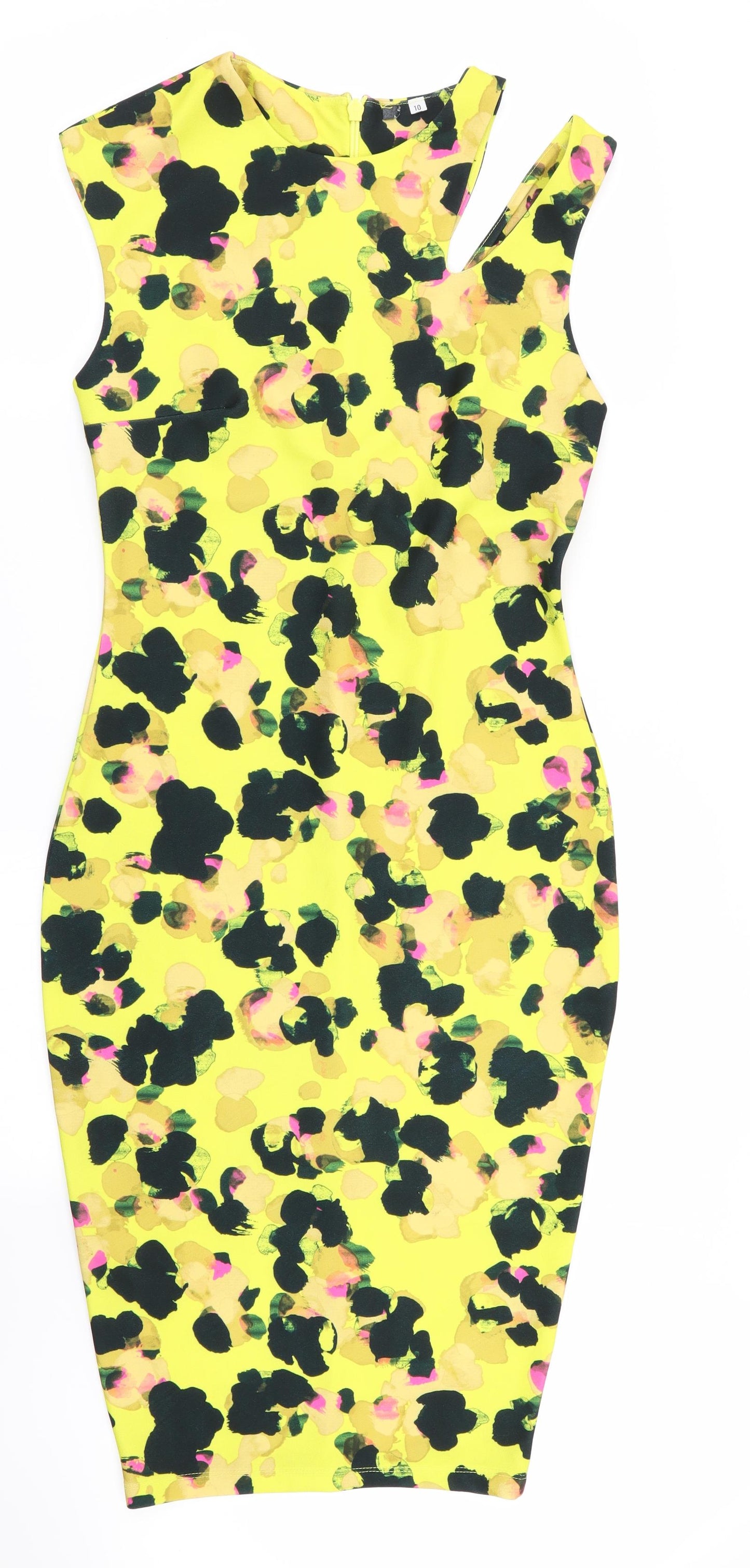 Preworn Womens Multicoloured Geometric  Bodycon  Size 10