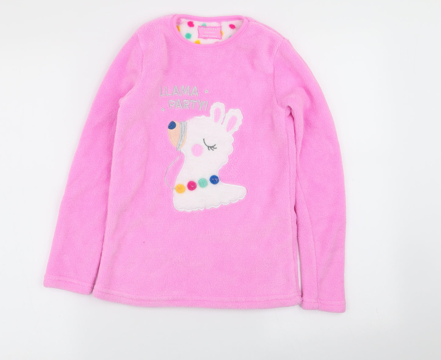 Primark Girls Pink Solid  Top Pyjama Top Size 10-11 Years