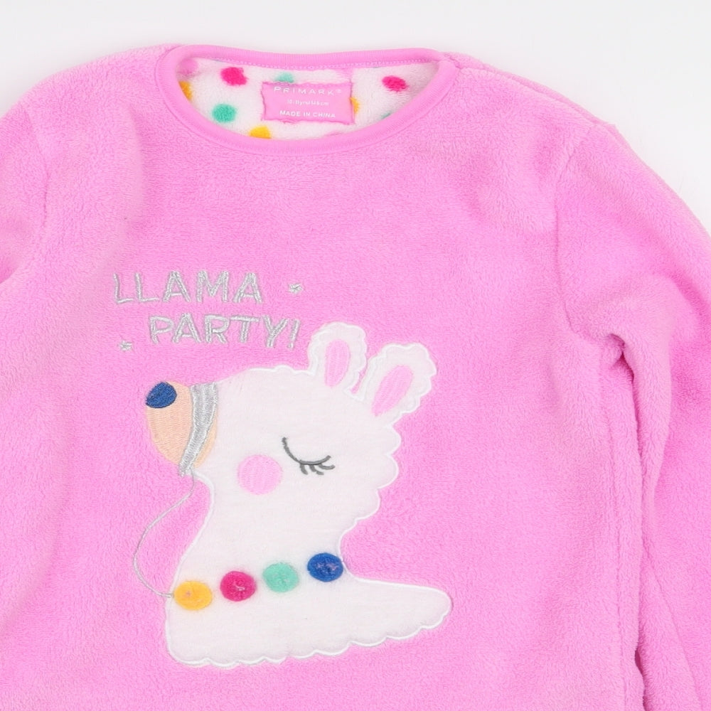 Primark Girls Pink Solid  Top Pyjama Top Size 10-11 Years