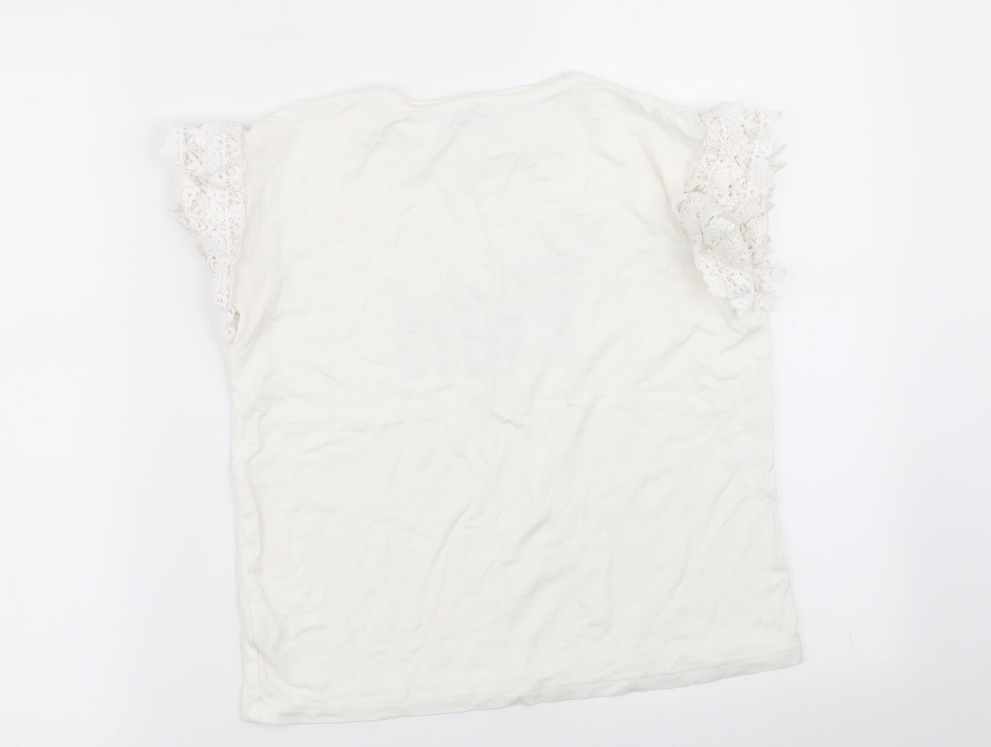 River Island Girls White   Basic T-Shirt Size 9-10 Years