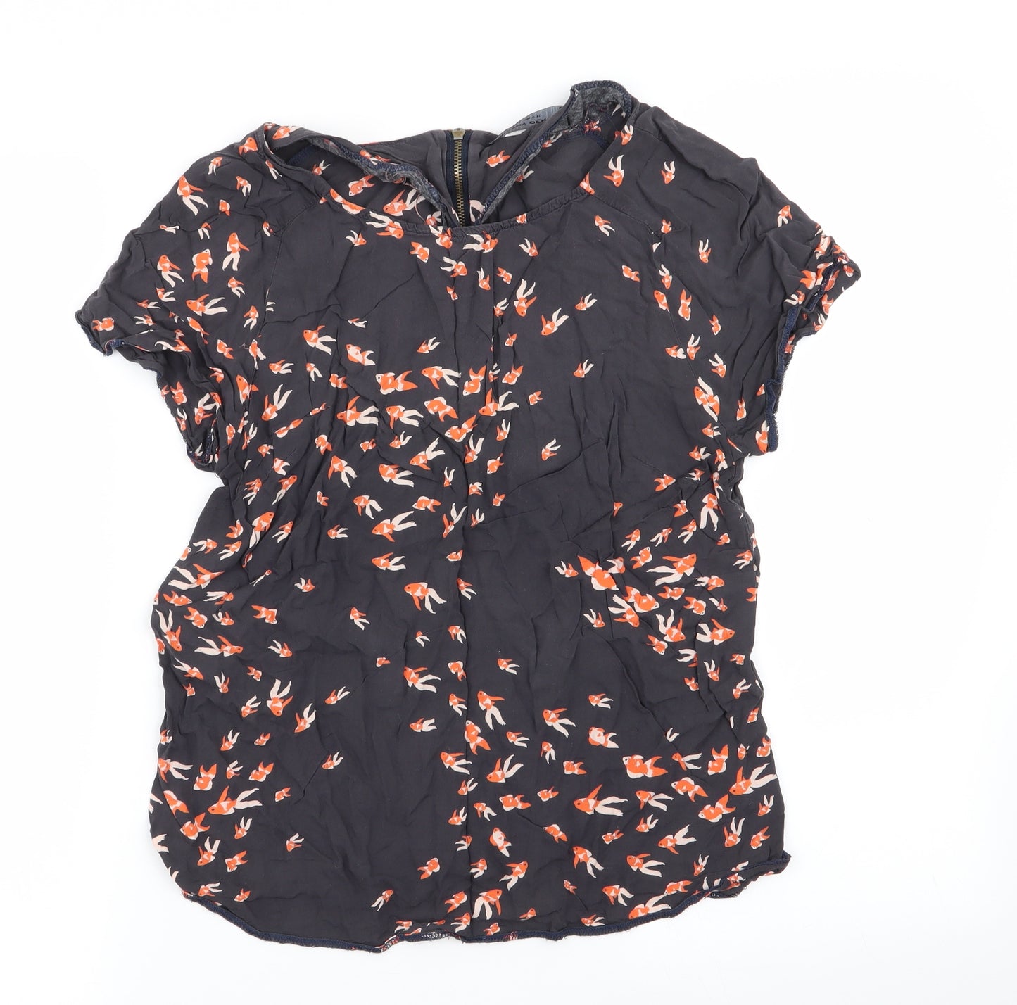 Dorothy Perkins Womens Grey Animal Print  Basic Blouse Size 12