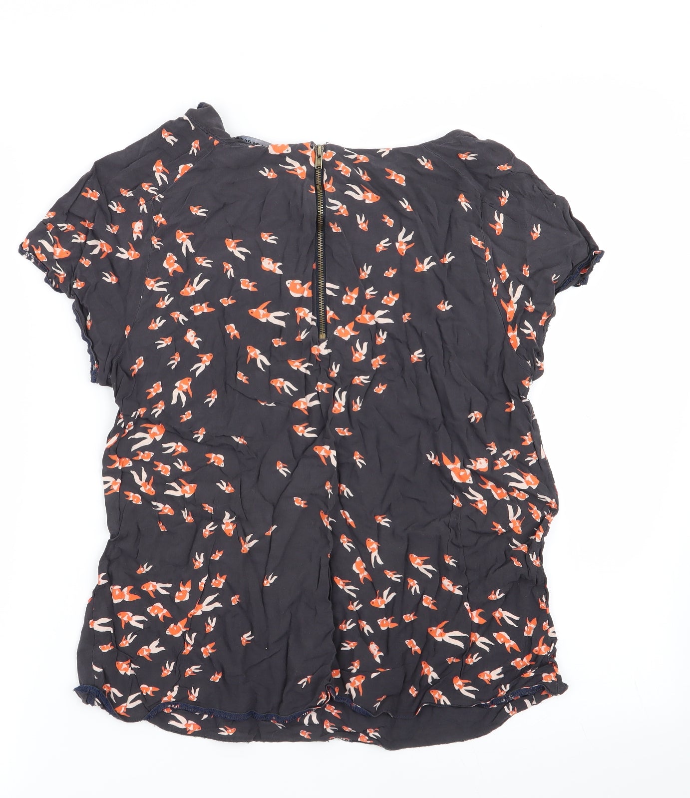 Dorothy Perkins Womens Grey Animal Print  Basic Blouse Size 12