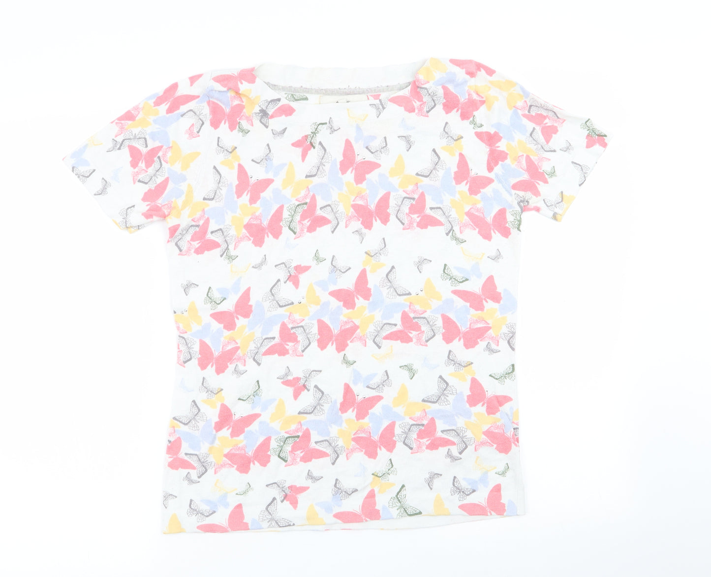 NEXT Womens White   Basic T-Shirt Size 12  - Butterflies print