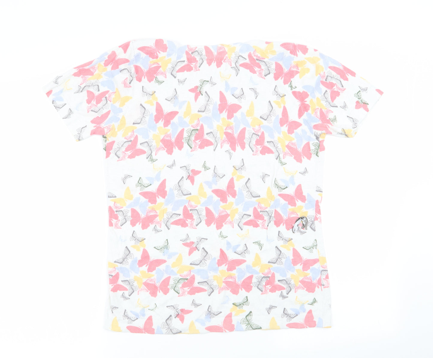 NEXT Womens White   Basic T-Shirt Size 12  - Butterflies print