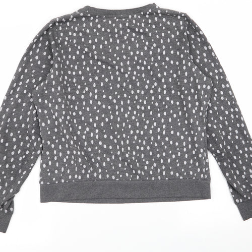 Asda George Womens Grey Polka Dot  Pullover Jumper Size 12