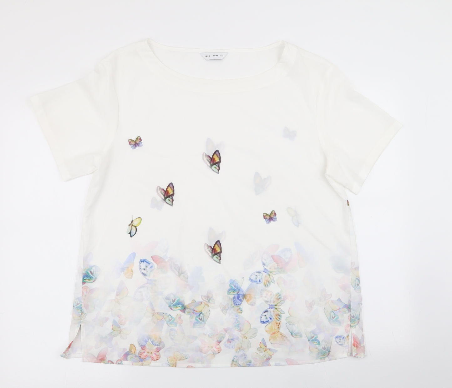 Preworn Womens White   Basic Blouse Size L