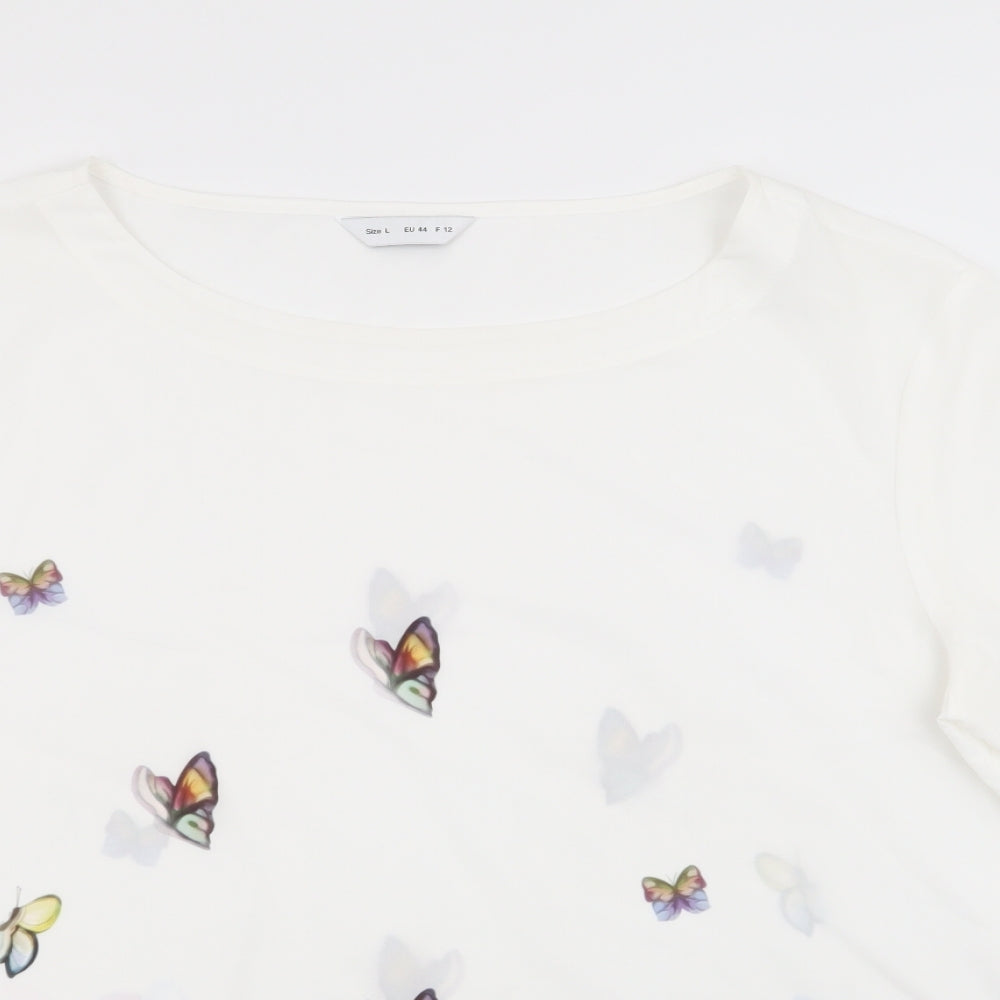 Preworn Womens White   Basic Blouse Size L