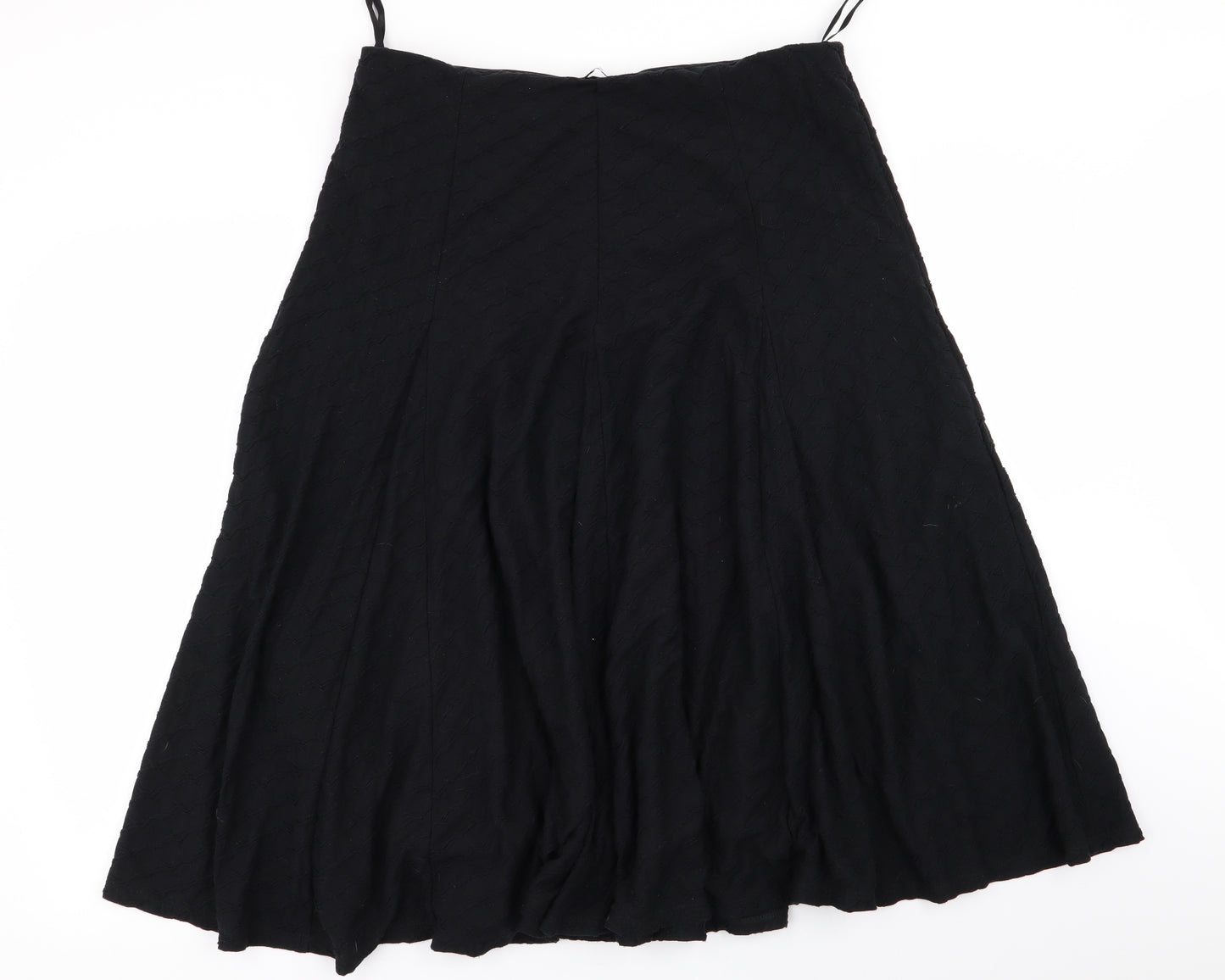 M&S Womens Black   Flare Skirt Size 16  - Stretch waistband