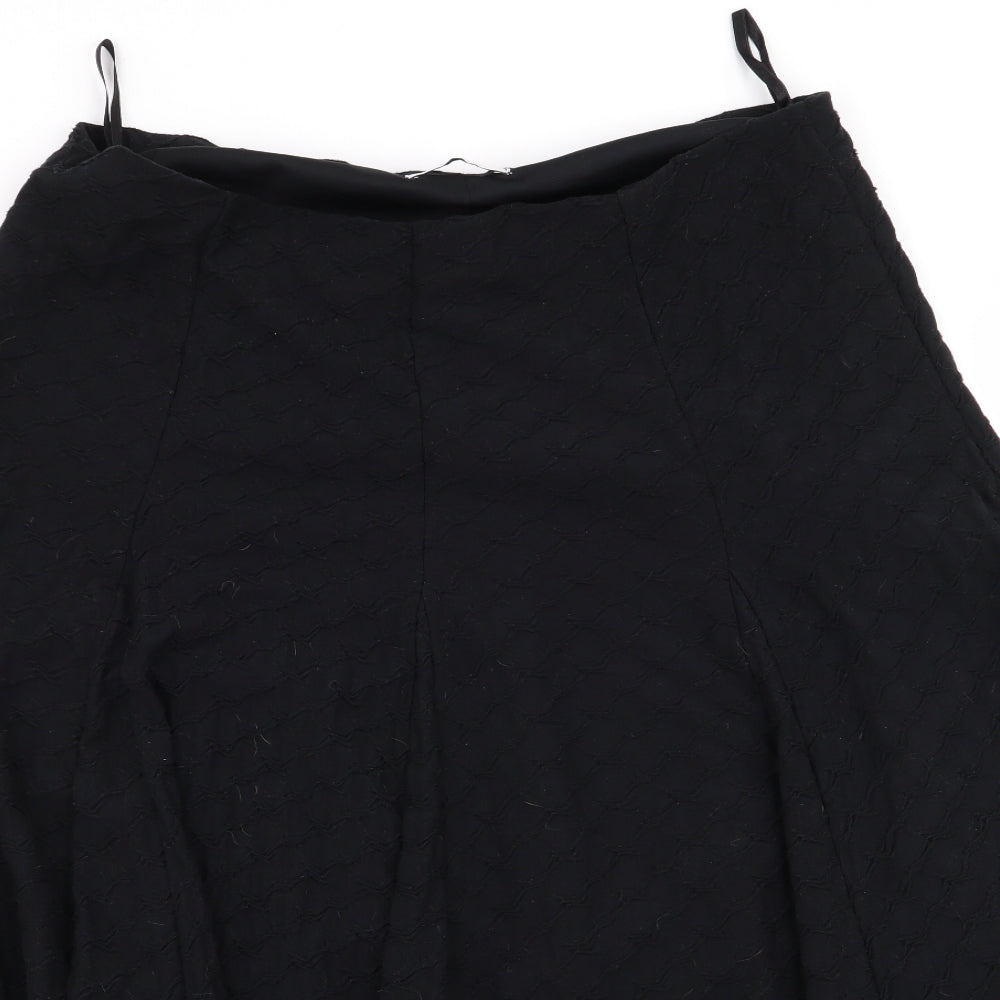 M&S Womens Black   Flare Skirt Size 16  - Stretch waistband