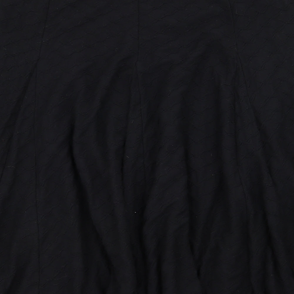 M&S Womens Black   Flare Skirt Size 16  - Stretch waistband