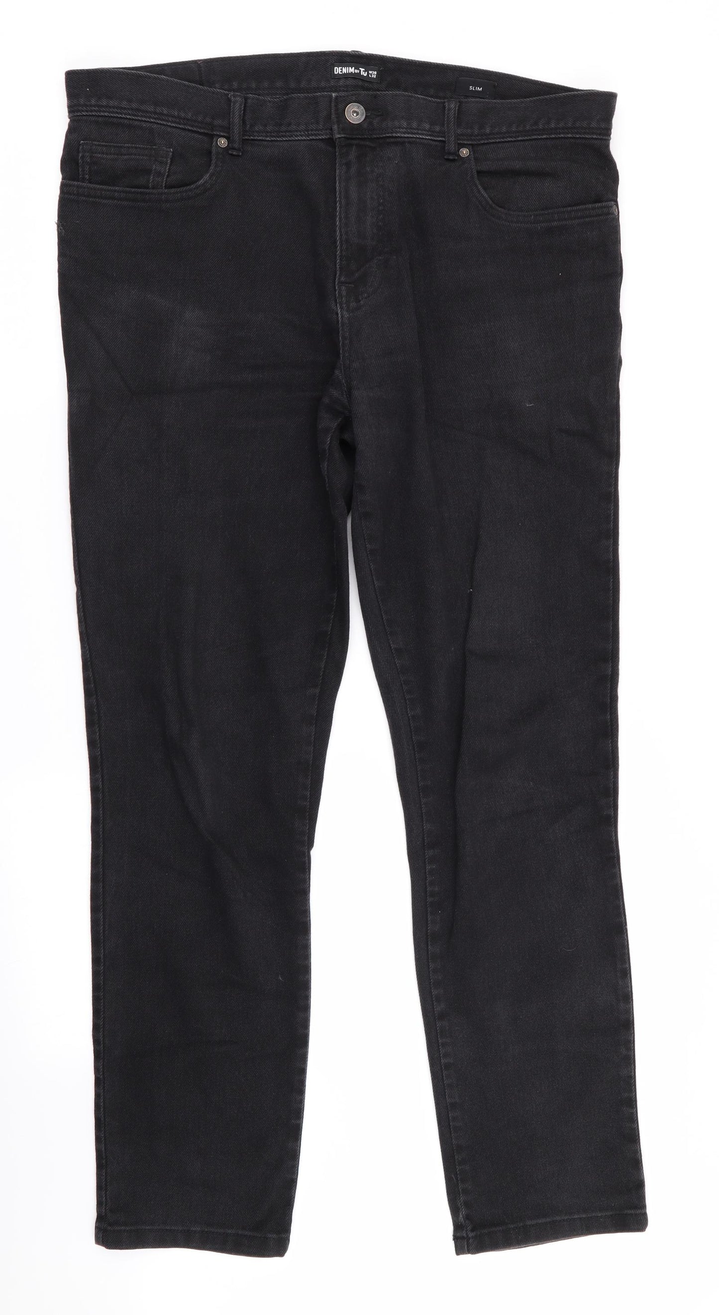 TU Mens Black   Skinny Jeans Size 36 in L32 in