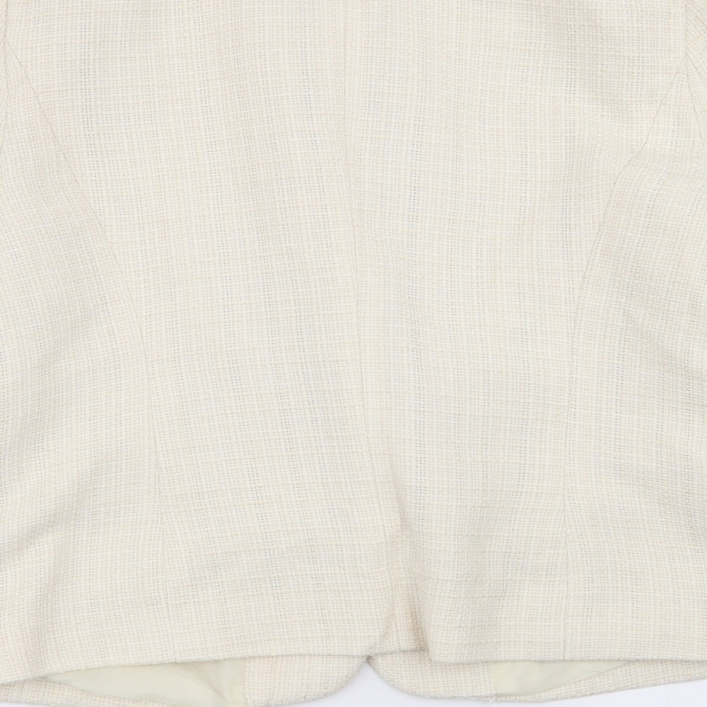 M&Co Womens Ivory   Jacket Blazer Size 14