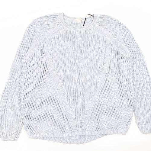 H&M Womens Blue   Pullover Jumper Size M