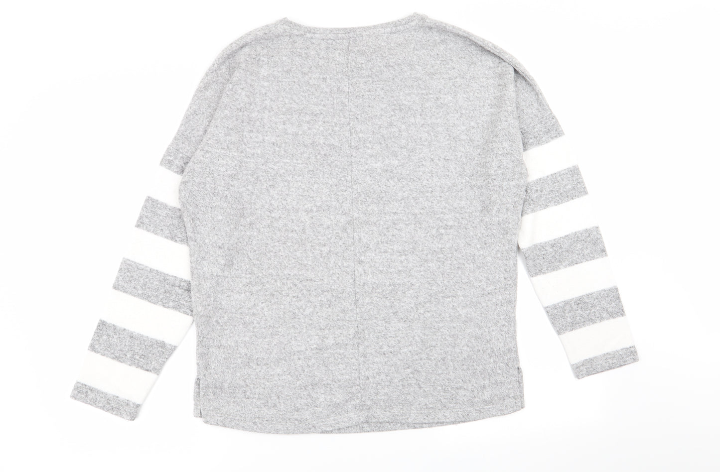 Asda George Womens Grey Striped  Pullover Jumper Size S