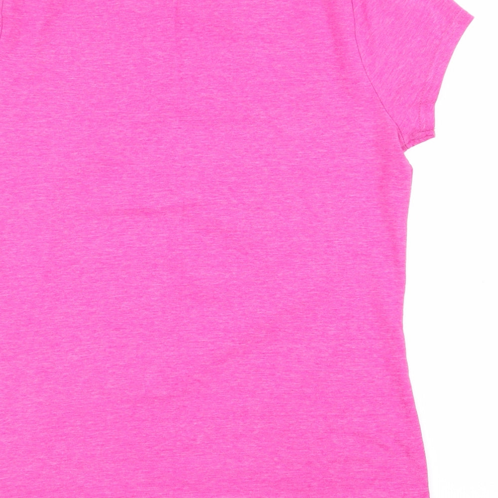 Essentials Womens Pink   Basic T-Shirt Size 12