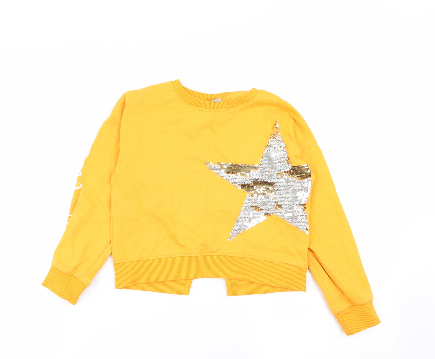 Matalan Girls Yellow   Pullover Jumper Size 7 Years