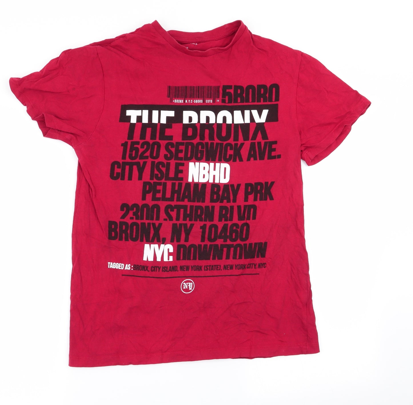 Primark Mens Red    T-Shirt Size XS