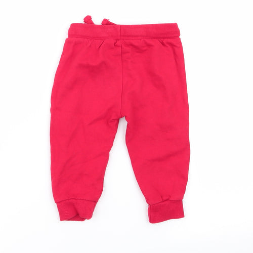 Disney Boys Red   Jogger Trousers Size 12 Months