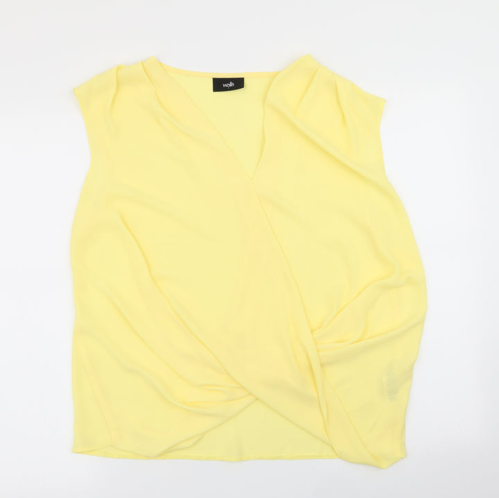 Wallis Womens Yellow   Basic Blouse Size S