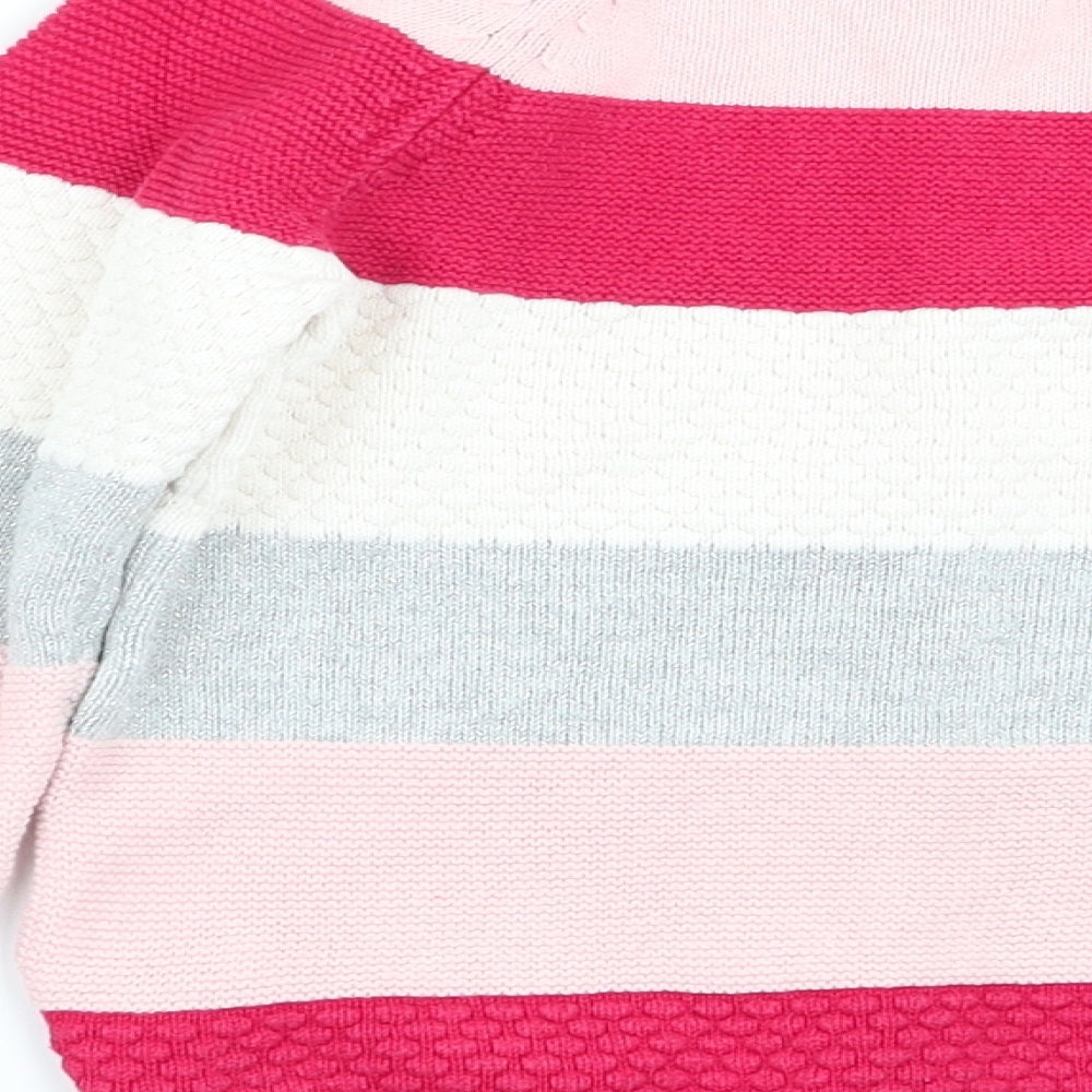 H&M Girls Multicoloured Striped  Pullover Jumper Size 2 Years