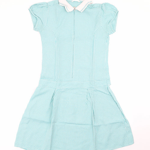 M&S Girls Multicoloured Check  Fit & Flare  Size 11-12 Years  - school dress