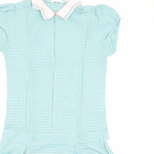M&S Girls Multicoloured Check  Fit & Flare  Size 11-12 Years  - school dress
