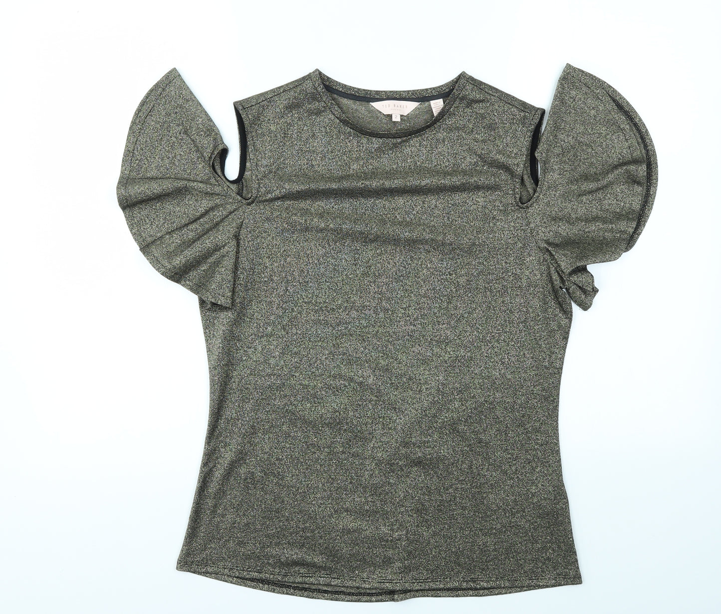 Ted Baker Womens Gold   Basic T-Shirt Size M