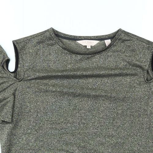 Ted Baker Womens Gold   Basic T-Shirt Size M