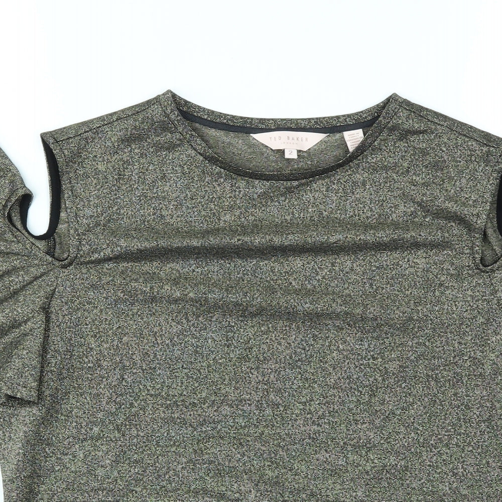 Ted Baker Womens Gold   Basic T-Shirt Size M