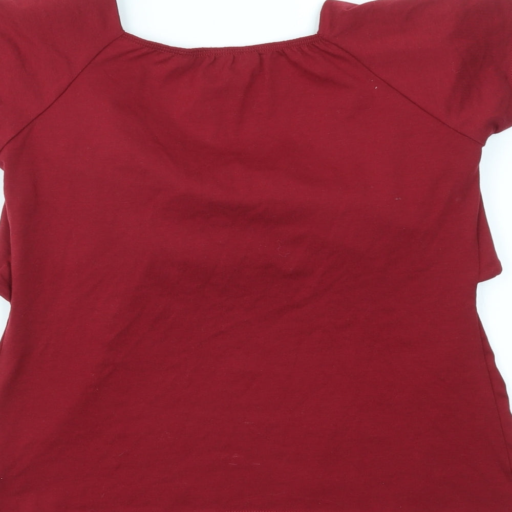 Shein  Womens Red   Basic T-Shirt Size S