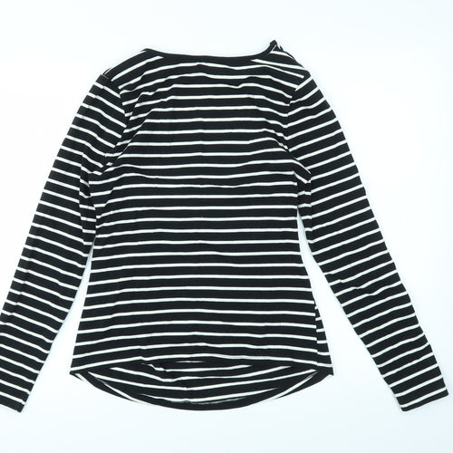 SheIn Womens Multicoloured Striped  Basic T-Shirt Size S