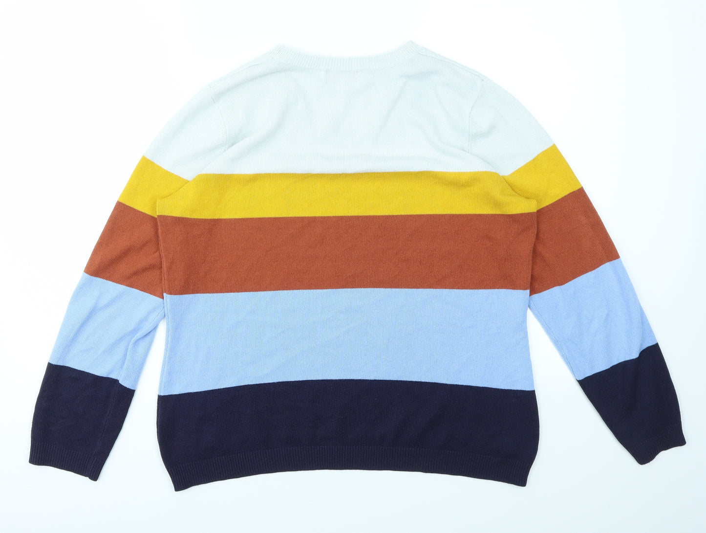 Matalan Womens Multicoloured Striped  Pullover Jumper Size 16