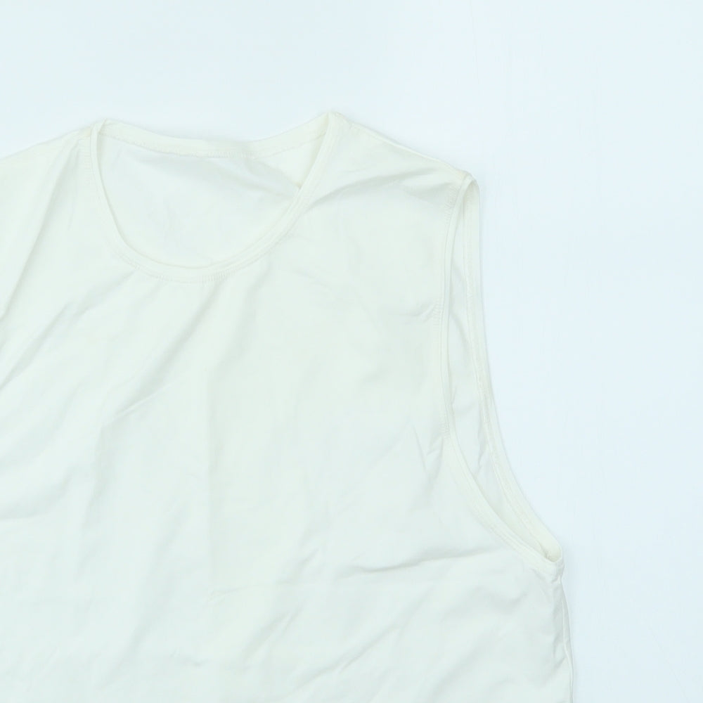 M&S Womens White   Basic T-Shirt Size 18