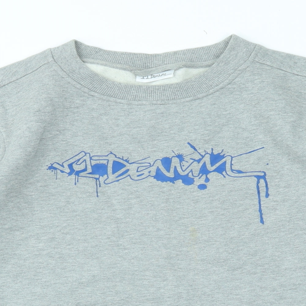 12 DEMM Mens Grey   Pullover Sweatshirt Size L
