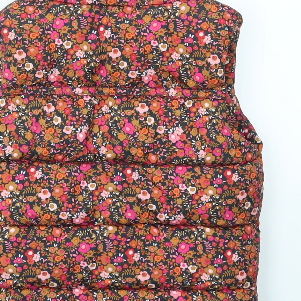 NEXT Girls Ivory Floral  Gilet Coat Size 12-18 Months