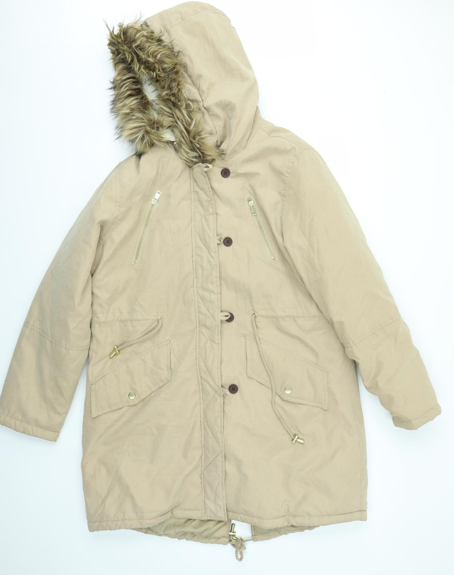 Brave Soul Womens Beige   Jacket Coat Size 18