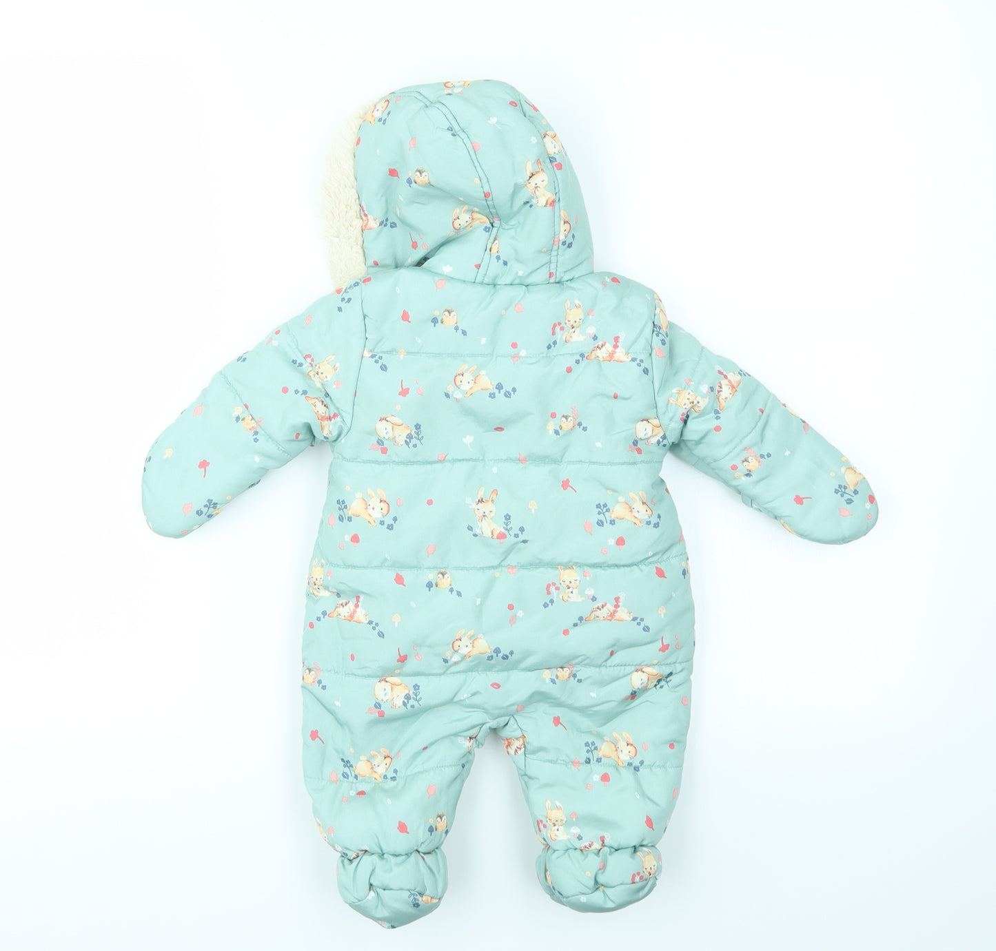 George Baby Multicoloured Floral  Basic Coat Snowsuit Size 0-3 Months