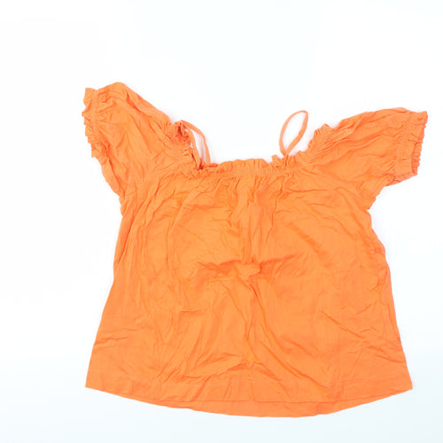H&M Womens Orange   Basic T-Shirt Size XS