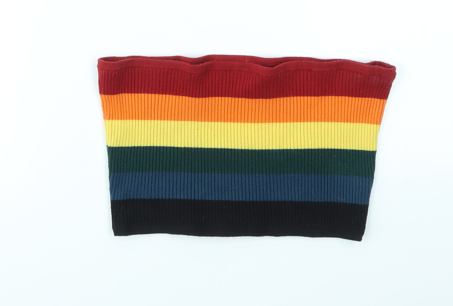 Honey Punch Womens Multicoloured Striped  Basic T-Shirt Size M