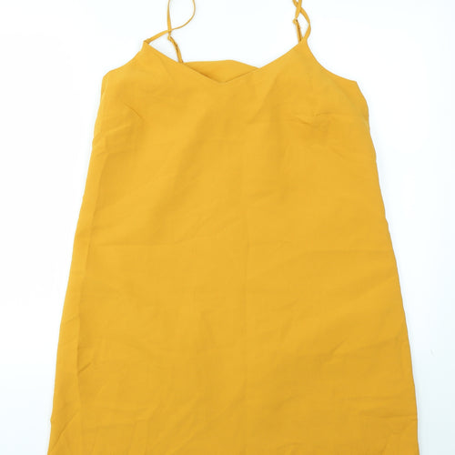 miss guided Womens Yellow   Fit & Flare  Size 12