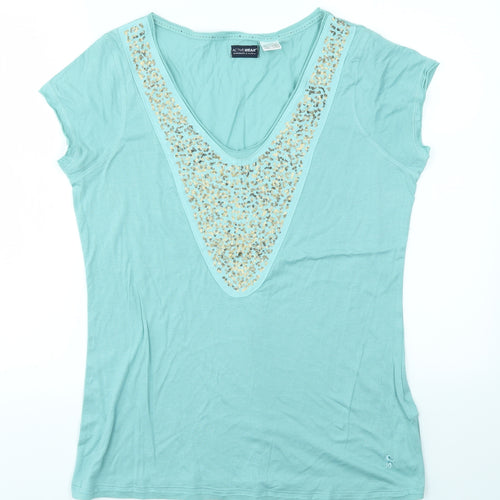 Active Wear Womens Blue   Basic T-Shirt Size 14