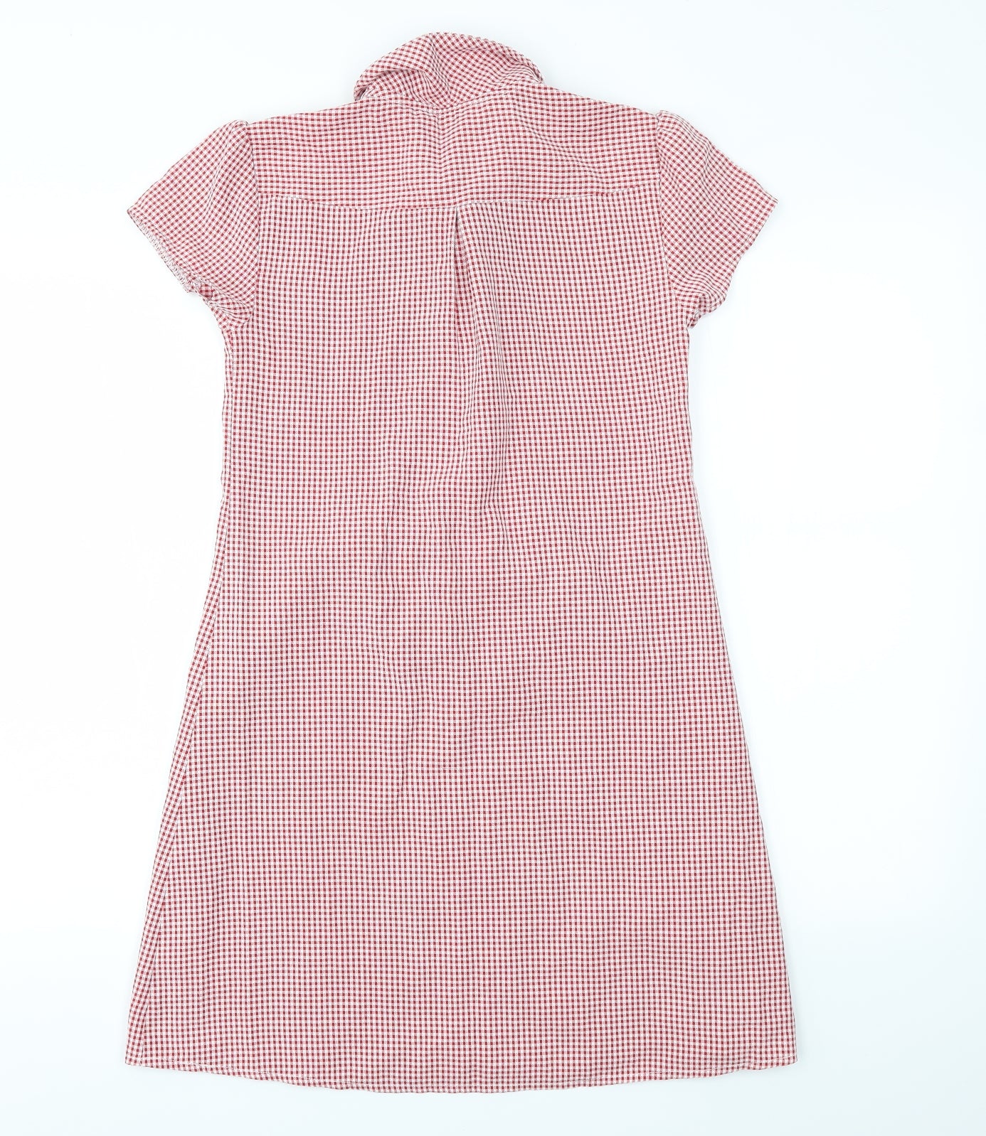 M&S Girls Red Check  Fit & Flare  Size 11 Years