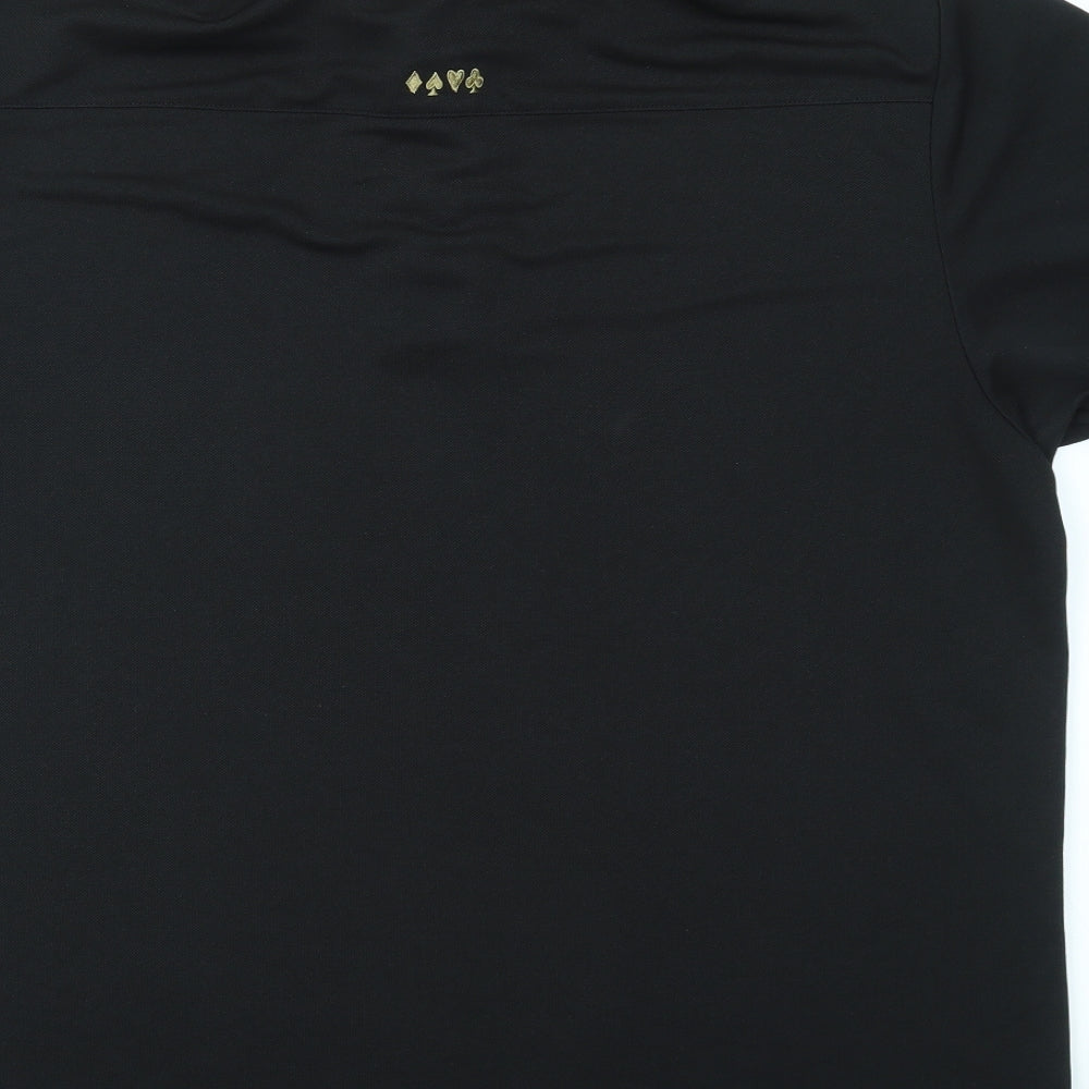 Dimensions Mens Black    Polo Size M