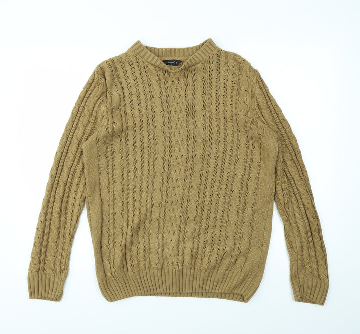 Cedar Wood State Mens Brown   Pullover Sweatshirt Size S