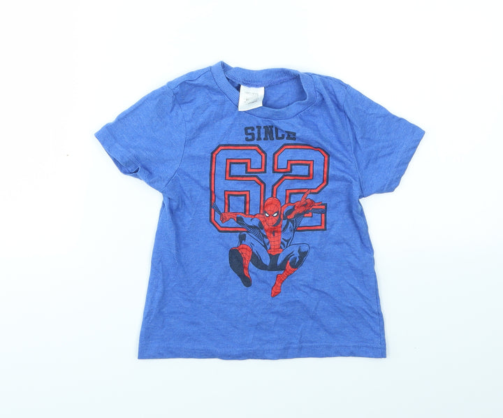 PEP&CO Boys Blue Animal Print Basic T-Shirt Size 3-6 Months