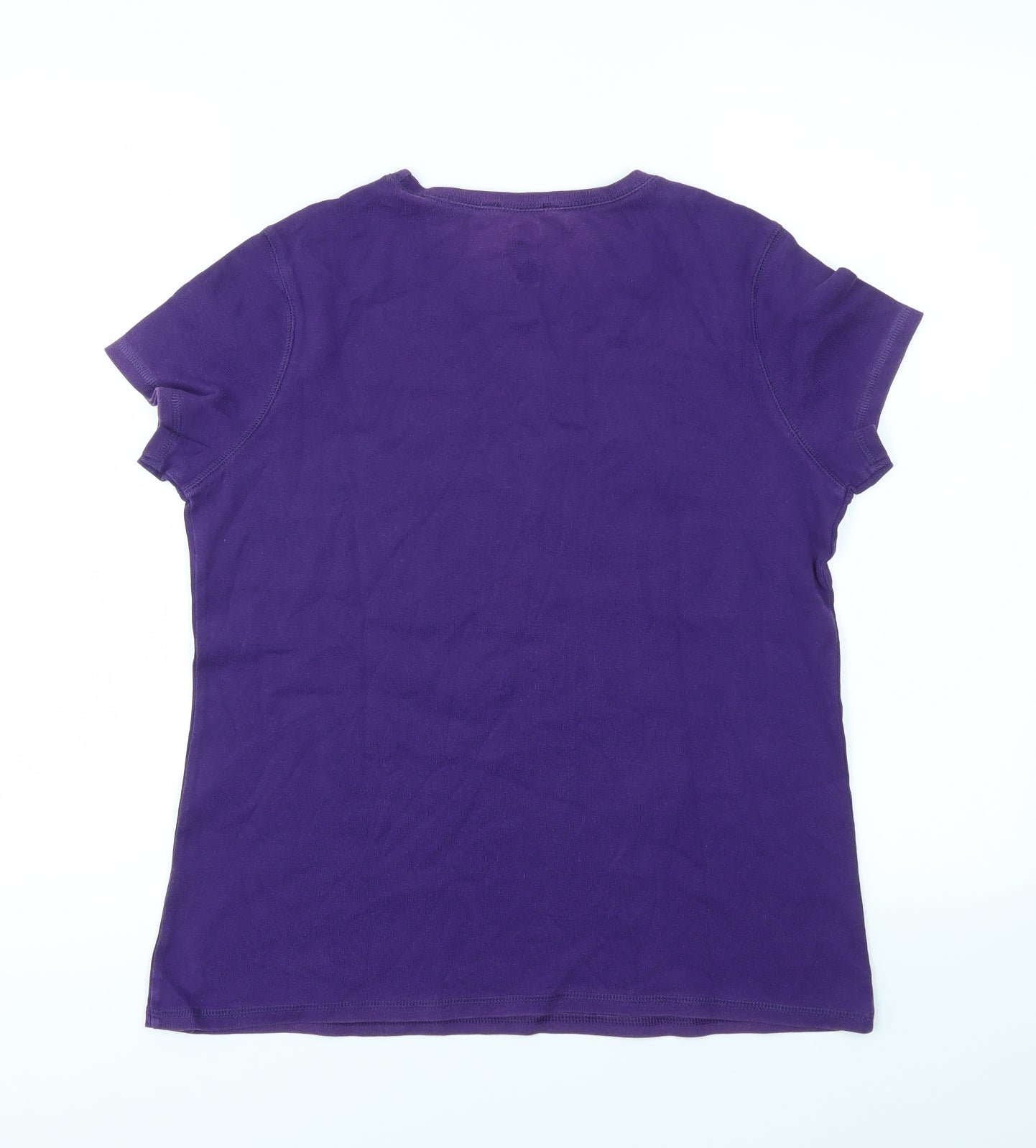 M&S Womens Purple   Basic T-Shirt Size 16