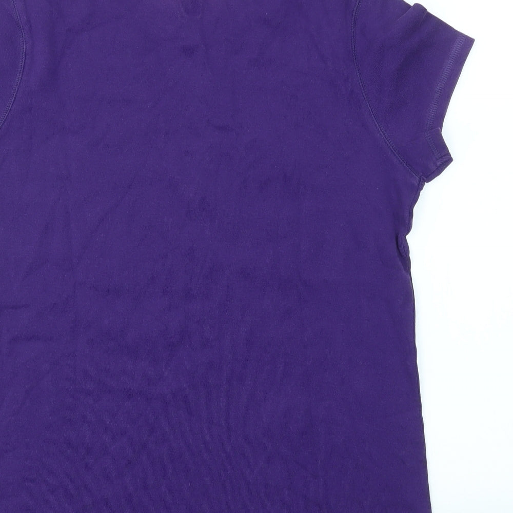 M&S Womens Purple   Basic T-Shirt Size 16
