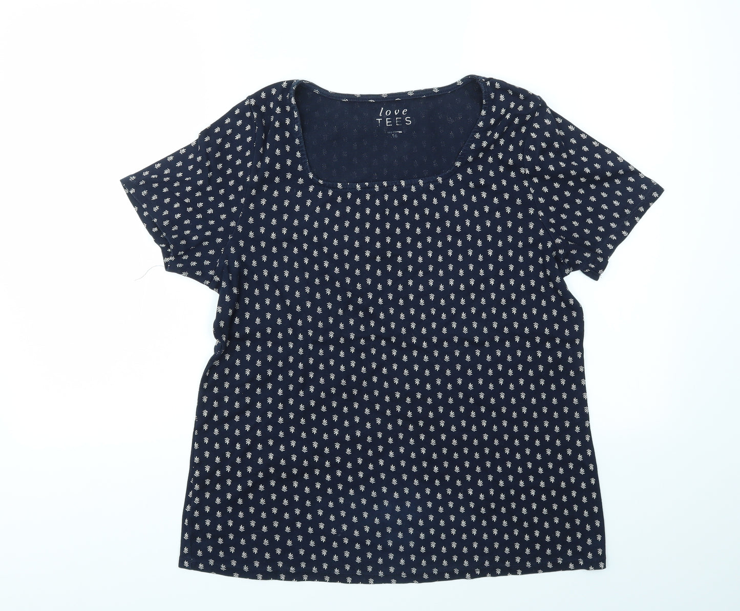 Womens Multicoloured Floral  Basic T-Shirt Size 16